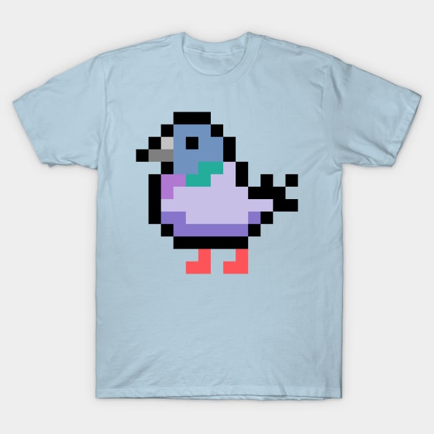 Bit Pigeon T-Shirt by OneQueasyCrow